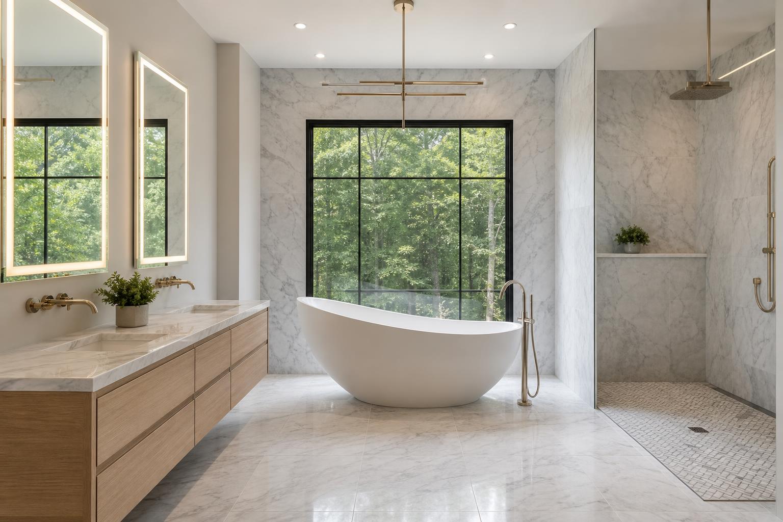 Marble primary bath